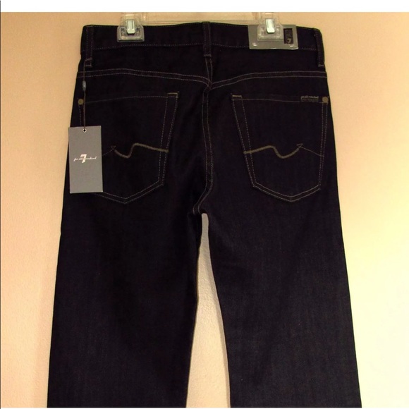 7 For All Mankind Relaxed Mens Jeans size 29 Dark Chester Wash New - Picture 3 of 8